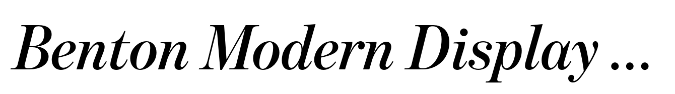 Benton Modern Display Semi Bold Italic